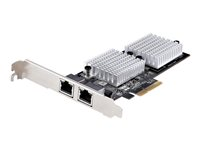 StarTech.com 2-Port 10Gbps PCIe Network Adapter Card, Network Card for PCs/Servers, Full-Height/Low-Profile PCIe Ethernet Card w/Jumbo Frames, NIC/LAN Interface Card - Marvell AQC113CS Chipset, PXE Boot (ST10GSPEXNDP2) - Adaptateur réseau - PCIe 3.0 x4 profil bas - 10 Gigabit Ethernet x 2 - noir ST10GSPEXNDP2