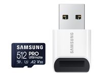 Samsung PRO Ultimate MB-MY512SB - Carte mémoire flash - 512 Go - A2 / Video Class V30 / UHS-I U3 - microSDXC UHS-I - bleu MB-MY512SB/WW