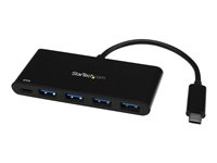 StarTech.com 4 Port USB C Hub with 4 USB Type-A Ports (USB 3.0 SuperSpeed 5Gbps), 60W Power Delivery Passthrough Charging, USB 3.1 Gen 1/USB 3.2 Gen 1 Laptop Hub Adapter, MacBook, Dell - Windows/macOS/Linux (HB30C4AFPD) - Concentrateur (hub) - 4 x SuperSpeed USB 3.0 - de bureau HB30C4AFPD