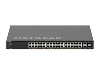 NETGEAR M4350-36X4V - Commutateur - C3 - Géré - 36 x 100/1000/2.5G/5G/10GBase-T (PoE++) + 4 x 1/10/25 Gigabit SFP28 - flux d'air de l'avant vers l'arrière - Montable sur rack - PoE++ (280 W) XSM4340CV-100NES