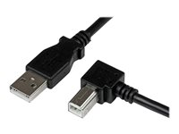 StarTech.com Câble USB 2.0 Type A vers USB Type B Coudé à droite Mâle / Mâle - Adaptateur pour imprimante 2 m Noir - Câble USB - USB type B (M) pour USB (M) - USB 2.0 - 2 m - connecteur à 90° - noir USBAB2MR
