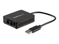 StarTech.com Adaptateur réseau USB 2.0 vers fibre optique SC jusqu'à 2 km - Convertisseur USB vers Ethernet 10/100 Mbps (US100A20FXSC) - Adaptateur réseau - USB 2.0 - 100Base-FX/100Base-SC x 1 - 1310 nm - noir US100A20FXSC