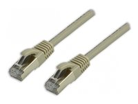 MCL - Câble réseau - RJ-45 (M) pour RJ-45 (M) - 10 m - 6 mm - SFTP - CAT 8.1 - sans halogène, sans crochet - gris IC5M99AZZZZ08SH10