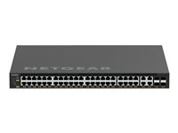 NETGEAR M4350-44M4X4V - Commutateur - C3 - Géré - 44 x 100/1000/2.5G (PoE++) + 4 x 100/1000/2.5/5/10G (PoE++) + 4 x 25 Gigabits SFP28 - flux d'air de l'avant vers l'arrière - Montable sur rack - PoE++ (3314 W) MSM4352-100NES