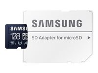 Samsung PRO Ultimate MB-MY128SA - Carte mémoire flash (adaptateur SD inclus(e)) - 128 Go - A2 / Video Class V30 / UHS-I U3 - microSDXC UHS-I - bleu MB-MY128SA/WW