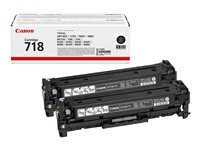 Canon 718 Black - Pack de 2 - noir - original - cartouche de toner - pour i-SENSYS LBP7210, LBP7660, LBP7680, MF728, MF729, MF8340, MF8360, MF8540, MF8550, MF8580 2662B005