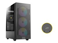 Antec NX Series NX500M - MT - ATX - panneau latéral fenêtré (verre trempé) - pas d'alimentation - USB/Audio 0-761345-81057-9