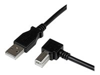StarTech.com Câble USB 2.0 Type A vers USB Type B Coudé à droite Mâle / Mâle - Adaptateur pour imprimante 3 m Noir - Câble USB - USB type B (M) pour USB (M) - USB 2.0 - 3 m - connecteur à 90° - noir USBAB3MR