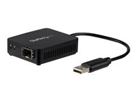 StarTech.com Adaptateur réseau USB 2.0 vers fibre optique avec SFP ouvert - Convertisseur USB vers Ethernet 10/100 Mbps - Adaptateur réseau - USB 2.0 - SFP (mini-GBIC) x 1 - noir US100A20SFP