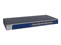 NETGEAR Plus XS724EM - Commutateur - intelligent - 22 x 100/1000/2.5G/5G/10GBase-T + 2 x combo 10 gigabits SFP+ - de bureau, Montable sur rack XS724EM-100EUS