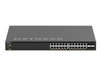 NETGEAR M4350-24X4V - Commutateur - C3 - Géré - 24 x 100/1000/2.5G/5G/10GBase-T (PoE+) + 4 x 1/10/25 Gigabit SFP28 - flux d'air de l'avant vers l'arrière - Montable sur rack - PoE+ (576 W) XSM4328CV-100NES