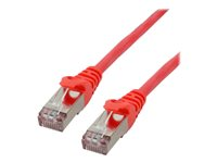MCL - Câble réseau - RJ-45 (M) pour RJ-45 (M) - 2 m - 6 mm - SFTP - CAT 8.1 - sans halogène, sans crochet - rouge IC5M99A0008SH2R