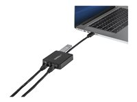 StarTech.com Adaptateur réseau USB 3.0 vers 2 ports Gigabit Ethernet - Convertisseur USB vers 2x RJ45 avec port USB intégré - Noir - Adaptateur réseau - USB 3.0 - 1GbE - 1000Base-T - 2 ports - noir USB32000SPT