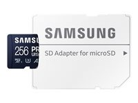 Samsung PRO Ultimate MB-MY256SA - Carte mémoire flash (adaptateur SD inclus(e)) - 256 Go - A2 / Video Class V30 / UHS-I U3 - microSDXC UHS-I - bleu MB-MY256SA/WW