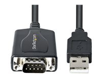 StarTech.com Câble USB vers RS232 de 1m - Câble Convertisseur USB vers RS232 DB9 Mâle avec Rétention Port COM - Adaptateur USB vers Série pour PLC/Imprimante/Scanner, Windows/Mac (1P3FPC-USB-SERIAL) - Adaptateur série - USB - RS-232 1P3FPC-USB-SERIAL
