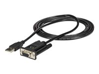StarTech.com Câble adaptateur DCE USB vers série RS232 DB9 null modem 1 port avec FTDI - Adaptateur série - USB 2.0 - RS-232 - noir ICUSB232FTN