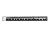 NETGEAR M4300-48X - Commutateur - C3 - Géré - 48 x 10 Gigabit Ethernet + 4 x 10 Gigabit SFP+ partagés - flux d'air de l'avant vers l'arrière - Montable sur rack XSM4348CS-100NES