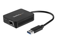 StarTech.com Adaptateur réseau USB 3.0 vers fibre optique Gigabit Ethernet avec SFP ouvert (US1GA30SFP) - Adaptateur réseau - USB 3.0 - 1000Base-LX/1000Base-SX x 1 - noir US1GA30SFP
